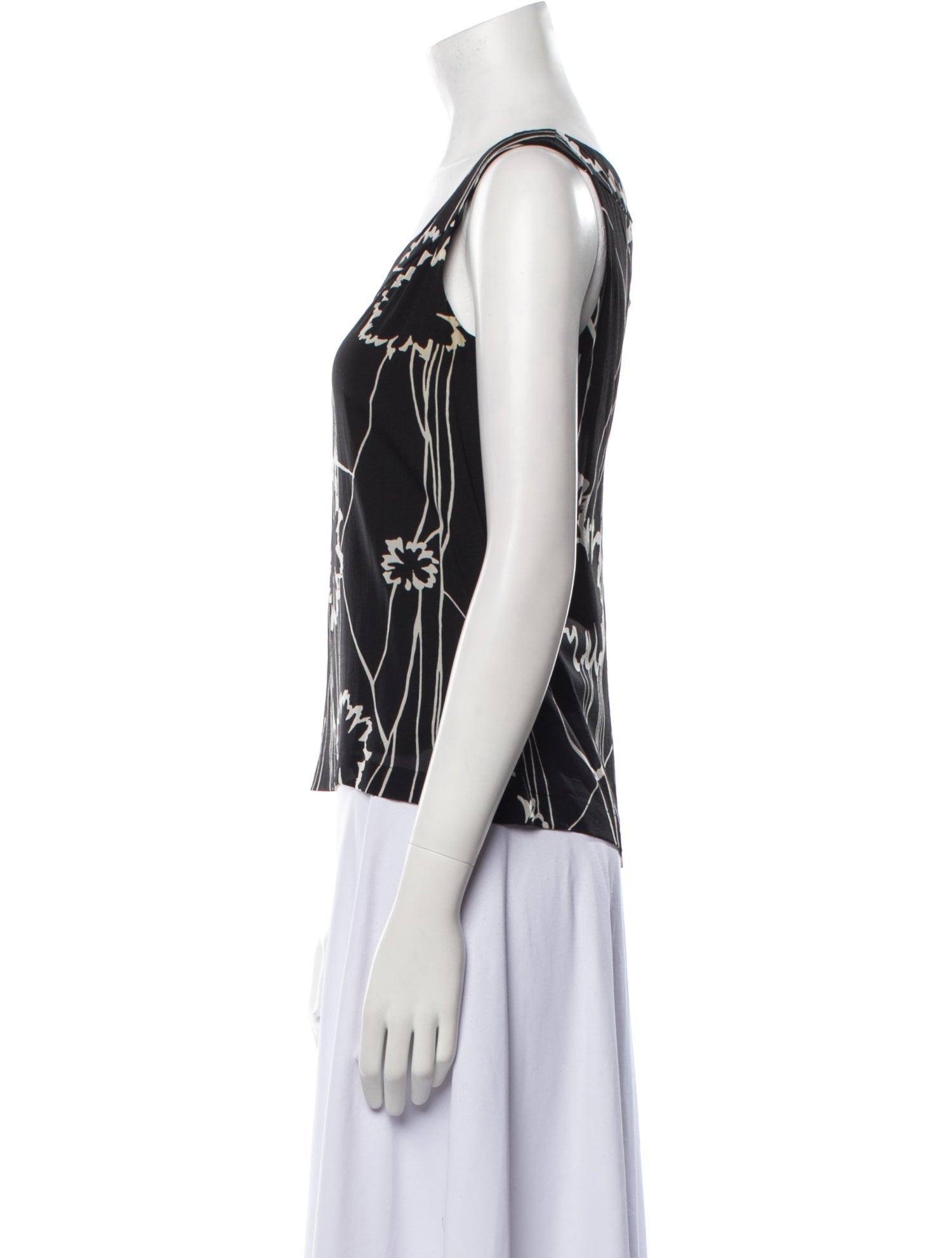 St. John Silk Printed Top